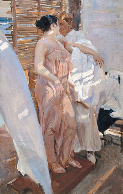 The Pink Robe Joaquin Sorolla